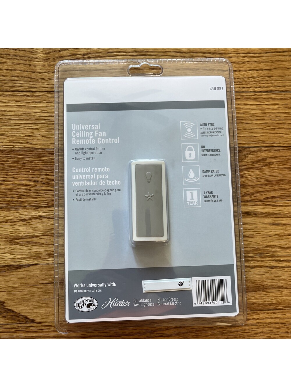 Hampton Bay Hunter Harbor GE Universal Ceiling Fan Remote Control 340 887 Sealed